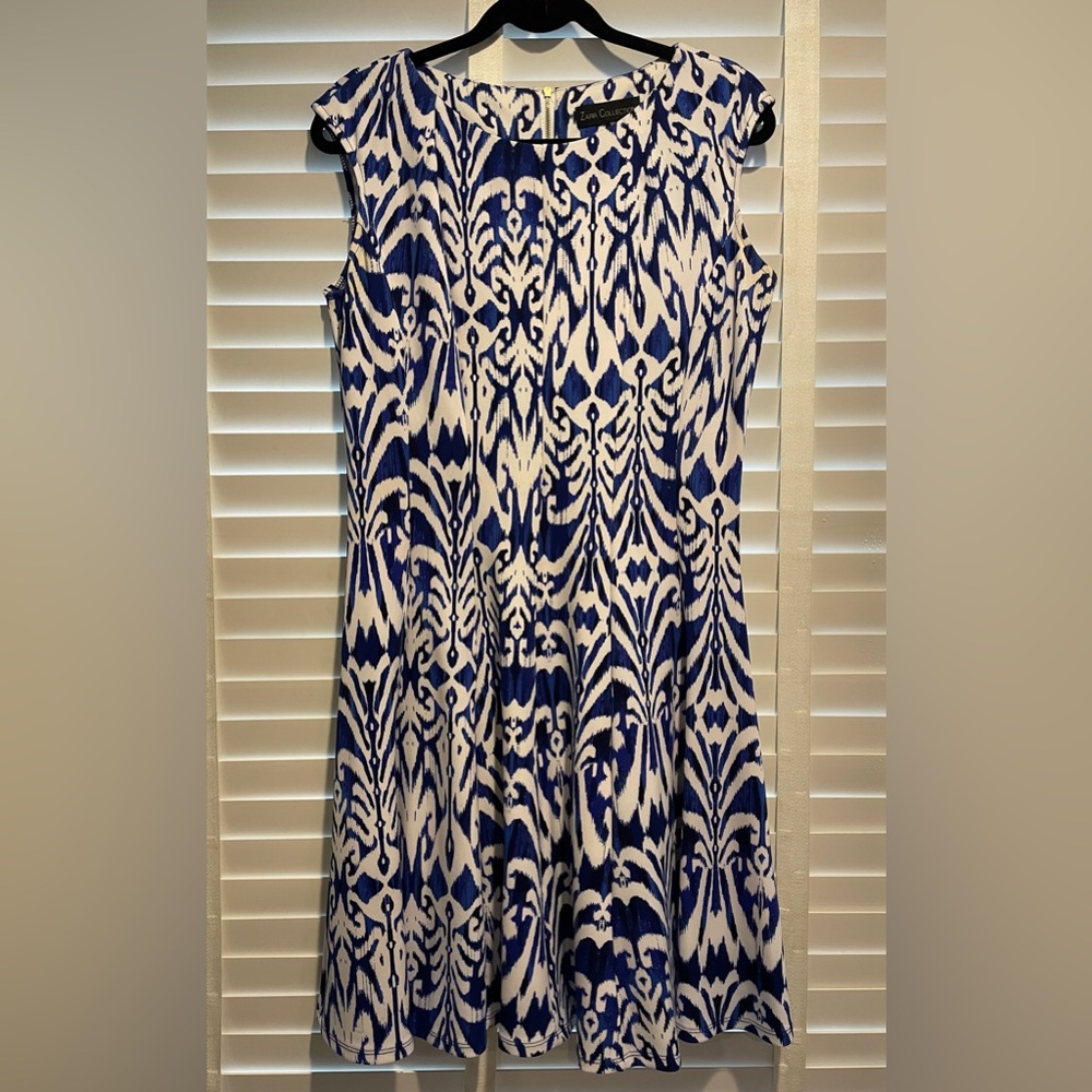 Zarr Collection Fit and Flare Midi Dress, Size 10